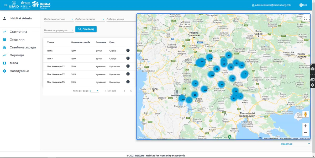 Nationwide housing database converted into web app